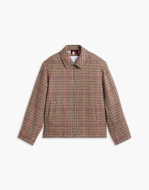Tommy Hilfiger Pure wool check ivy jacket in beige, 6 of 7
