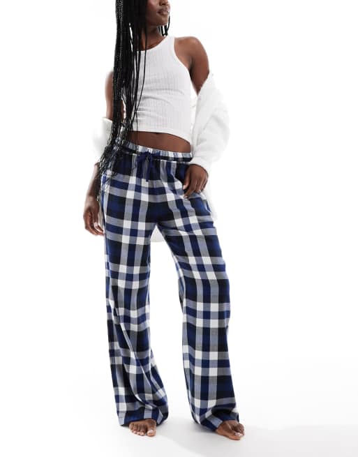 Tommy Hilfiger – Pyjama-Hose mit marineblauem Karomuster, 3 von 5