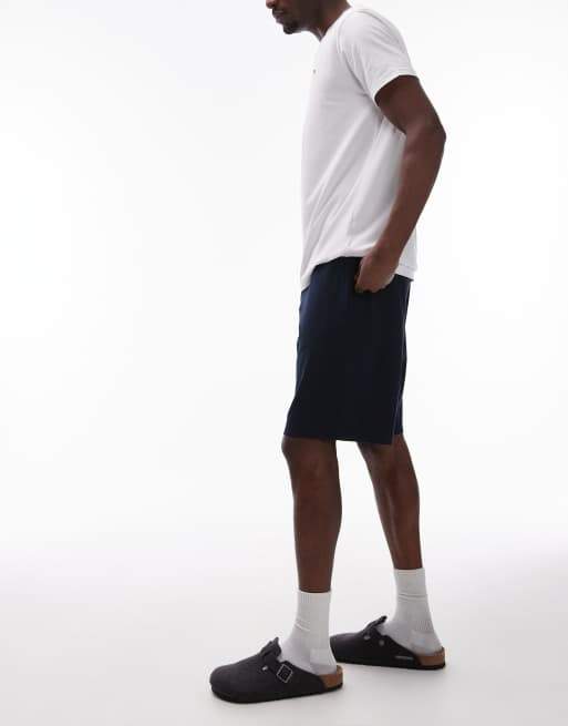 Tommy Hilfiger pyjama t-shirt and shorts set in white/navy, 2 of 4