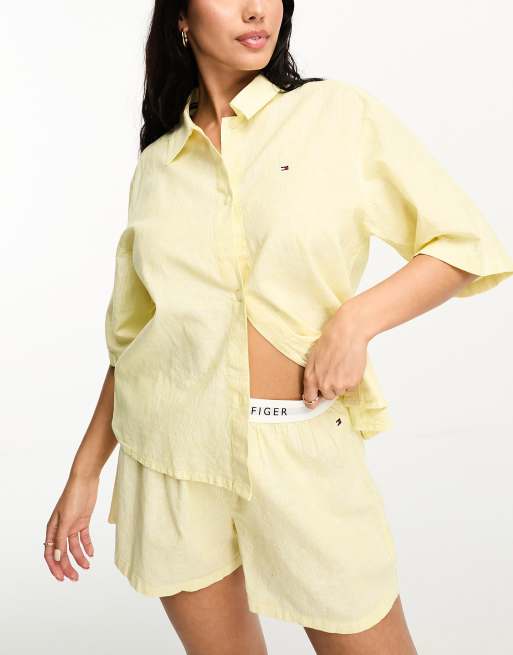 Tommy Hilfiger - Pyjamaset met korte mouwen in geel