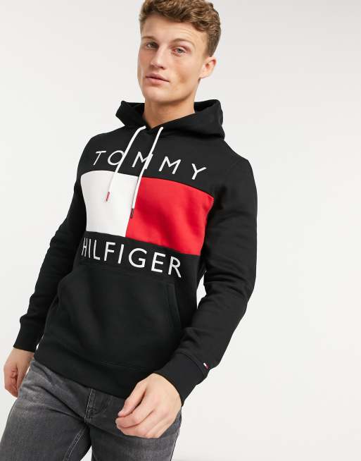 black tommy hilfiger hoodie womens