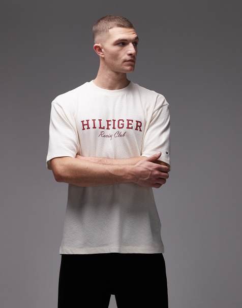 Tommy Hilfiger Racing centre logo t-shirt in white - view 1