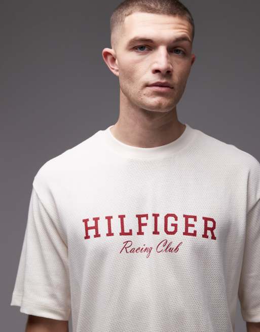 Tommy Hilfiger Racing centre logo t-shirt in white, 4 of 5