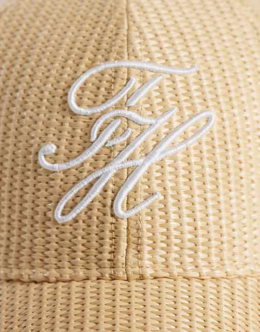 Tommy Hilfiger raffia script logo cap in beige, 2 of 3