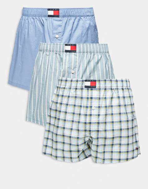 Tommy Hilfiger – Randiga och rutiga, vävda boxershorts, 3-pack - view 1