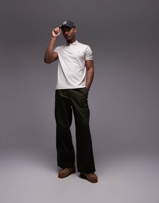 Tommy Hilfiger regular cotton polo shirt in beige heather, 3 of 4