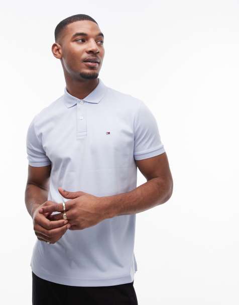 Tommy Hilfiger regular cotton polo shirt in pale blue