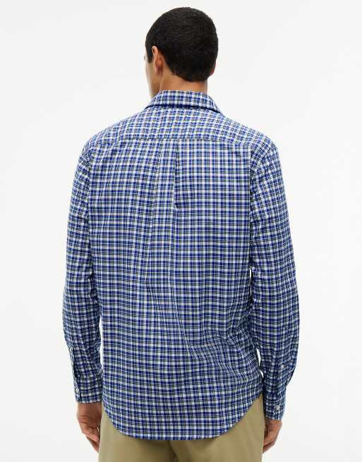Tommy Hilfiger Regular fit flex tartan poplin shirt in ancient blue / check, 4 of 6