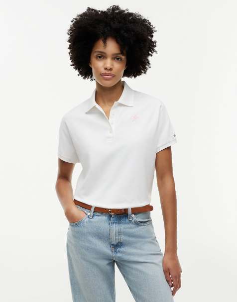 Tommy Hilfiger Regular fit logo embroidery polo shirt in white - view 1