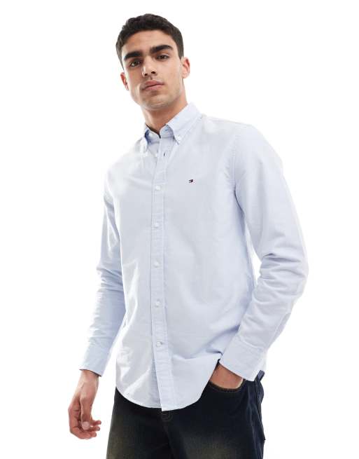 Tommy Hilfiger - Regular-fit Oxford overhemd in blauw