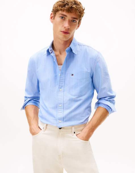 Tommy Hilfiger Regular fit pinstripe oxford shirt in white - view 1