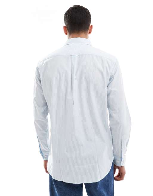 Tommy Hilfiger regular fit shirt in white and light blue stripe, 4 of 4