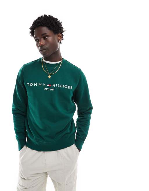 Tommy Hilfiger Regular Fit Sweatshirt in Green Blue, 3 of 4