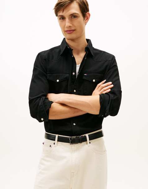 Tommy Hilfiger Regular fit washed denim shirt in black - view 1