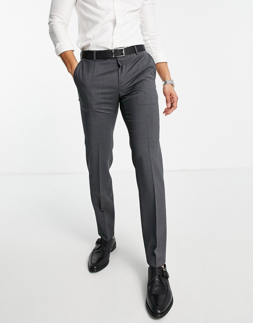 Tommy Hilfiger regular fit wool suit trousers in charcoal-Grey