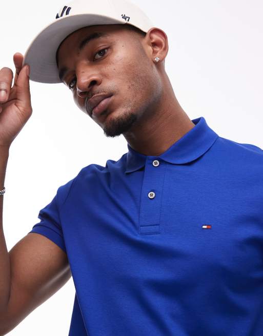 Tommy Hilfiger - Regular poloshirt van katoen in felblauw, 2 van 4
