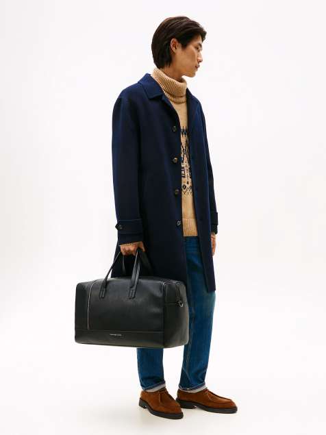 Tommy Hilfiger – Reisetasche in Schwarz mit Metalllogo und genarbter Oberfläche - view 1