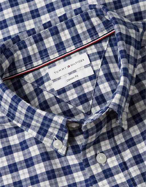 Tommy Hilfiger Relaxed fit check flannel shirt in navy voyage / check, 6 of 6