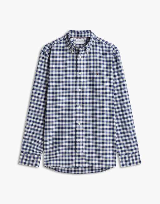 Tommy Hilfiger Relaxed Fit Flanellhemd mit Karomuster in Marineblau / kariert, 5 von 6