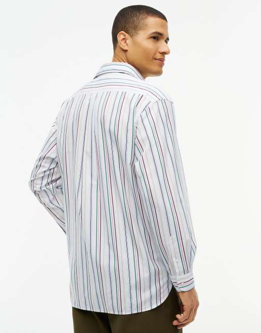 Tommy Hilfiger Relaxed fit mixed stripe poplin shirt in multi, 4 of 6