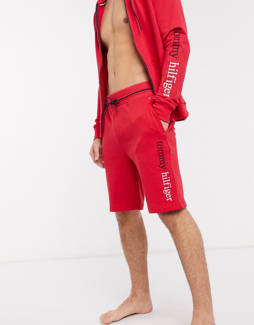 Tommy Hilfiger remix logo lounge shorts in red