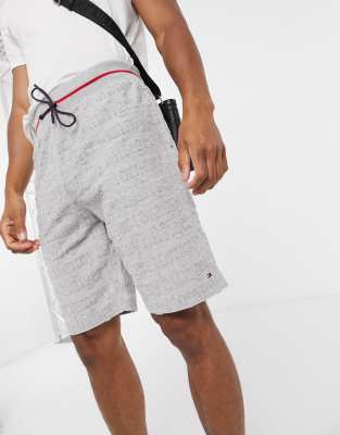 tommy hilfiger shorts with logo all over