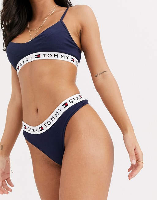 Tommy Hilfiger Remix thong in navy