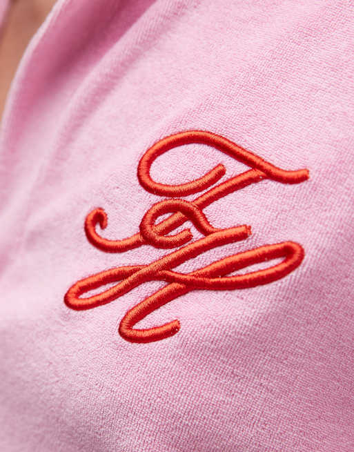 Tommy Hilfiger - Resort - Chemise d'ensemble en tissu éponge à logo - Rose, 2 de 4