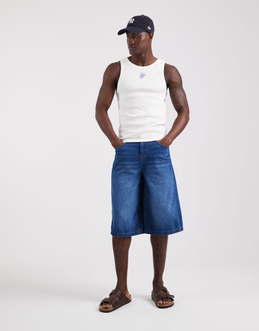 Tommy Hilfiger resort logo slim fit ribbed tank top in white, 2 of 5