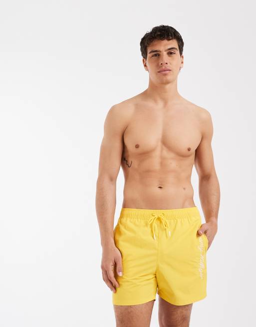 Tommy Hilfiger - Resort - Short de bain à cordon de serrage - Jaune