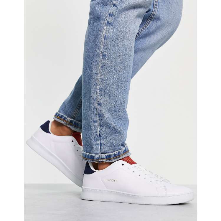 Tommy Hilfiger retro court white leather in ASOS | sneakers