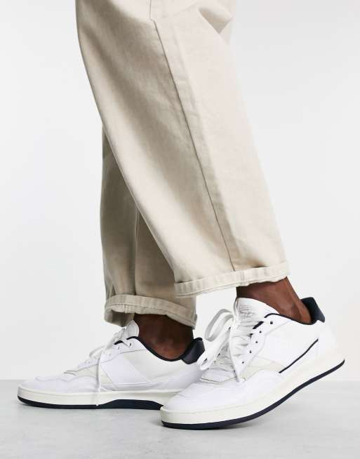 Tommy Hilfiger - Retro court - Sneakers in wit/marineblauw