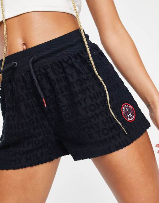 Tommy Hilfiger - Retro-inspireret lounge-sweatshirt i marineblå frotté