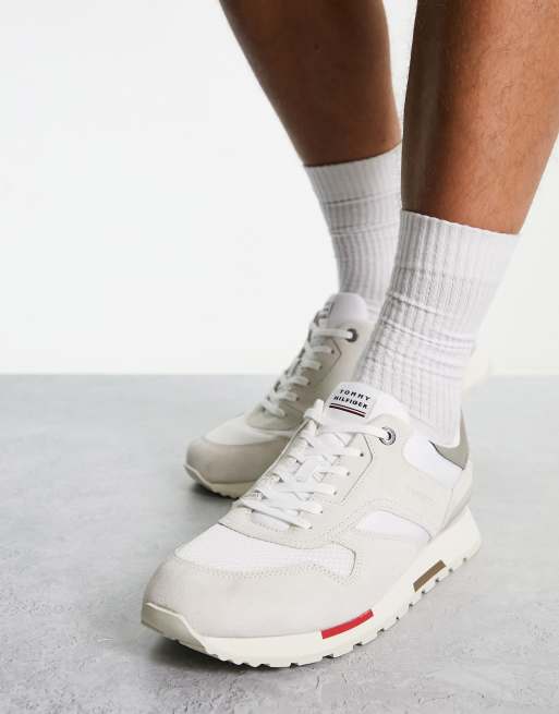 uanset pie amplitude Tommy Hilfiger retro runner sneakers in off white | ASOS