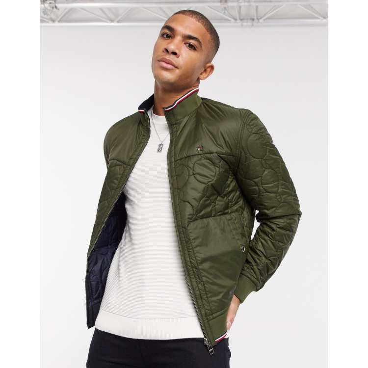 Olive green tommy sales hilfiger jacket