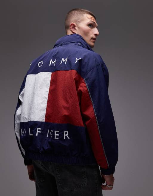 Tommy Hilfiger reversible sailing jacket in navy and red/dark green