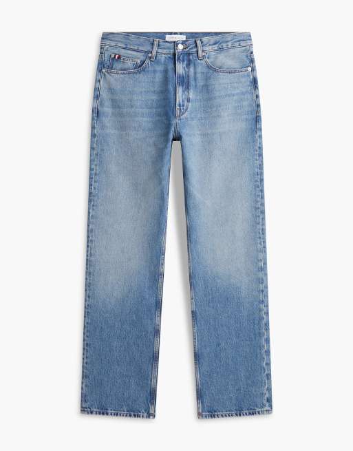 Tommy Hilfiger River relaxed straight faded jeans in terry indigo, 7 of 7