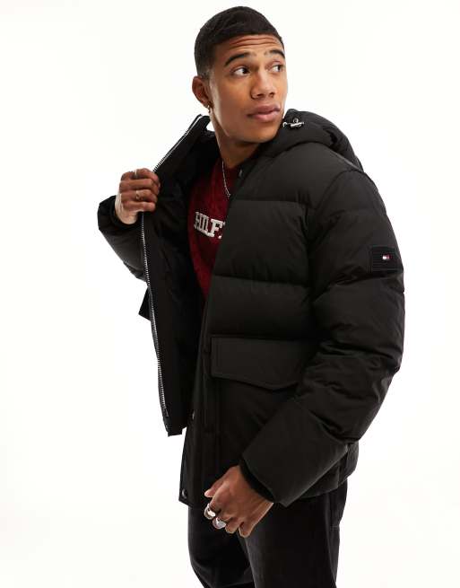 Tommy Hilfiger rockie down hooded jacket in black | ASOS