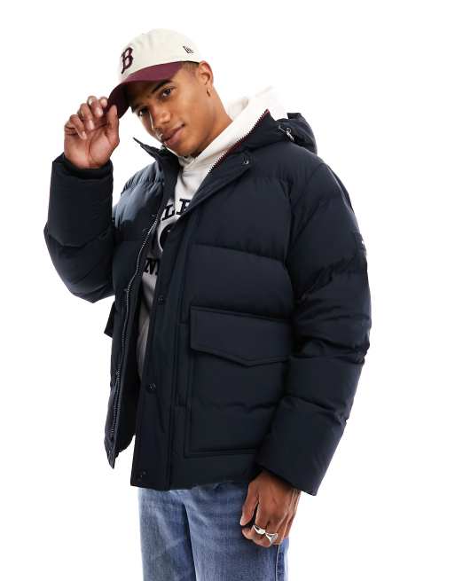 Hooded down parka jacket cheap tommy hilfiger