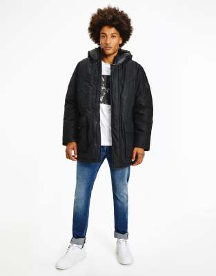 mens navy parka