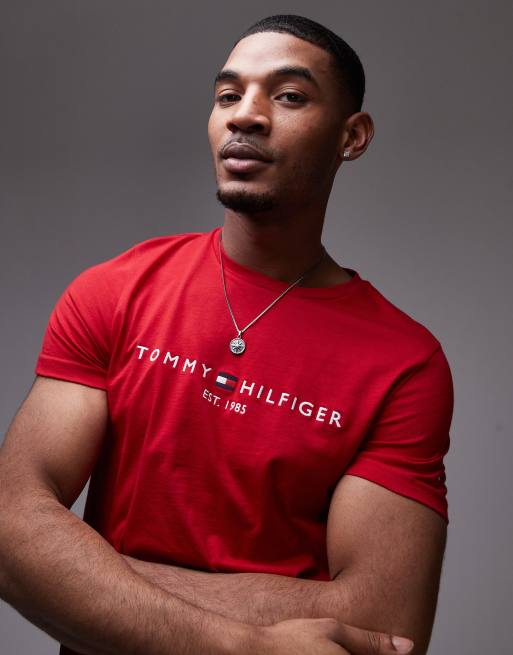 Tommy Hilfiger – Röd t-shirt med logga, 2 av 4
