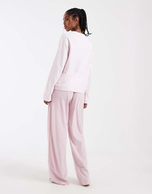 Tommy Hilfiger – Rosarandig pyjamas i jersey, 2 av 4