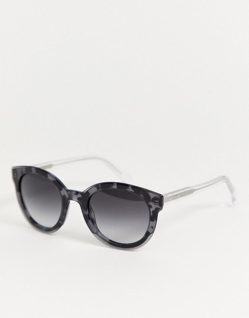Tommy Hilfiger round grey toitoiseshell acetate sunglasses