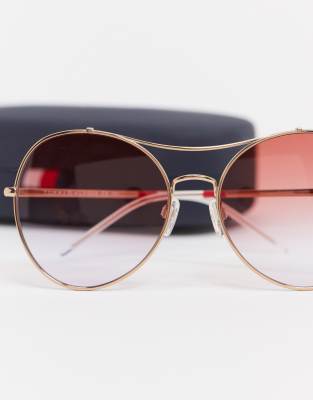 tommy hilfiger rose gold sunglasses