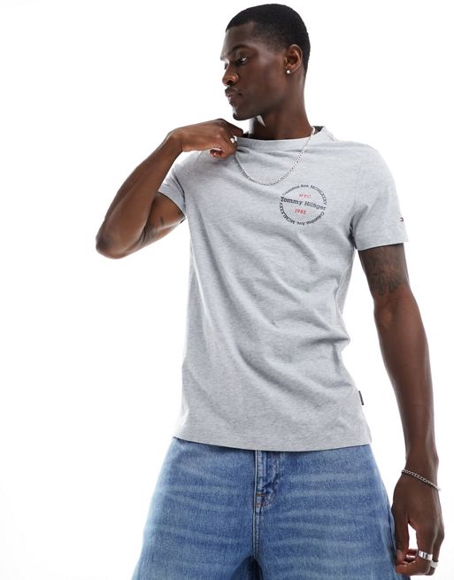 Tommy Hilfiger Roundle t-shirt in light grey