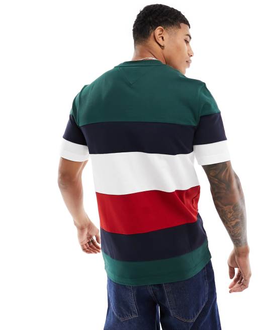 Tommy Hilfiger rugby capsule colour block t shirt in green