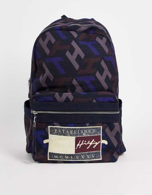 Tommy Hilfiger - Rugzak met geschreven logo en monogramprint in multi