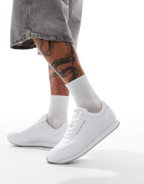Tommy Hilfiger runner stripe sneakers in white - view 1