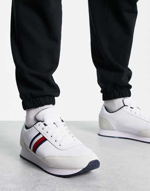 Tommy Hilfiger runner in white with flag stripe detail | ASOS