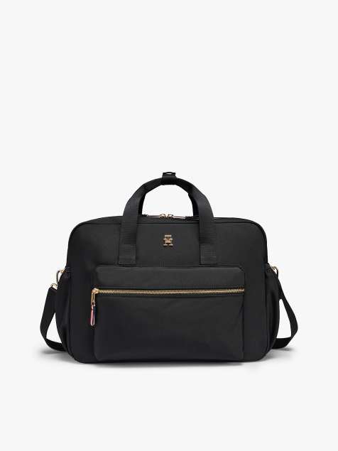 Tommy Hilfiger - Sac à changer en tissu avec plaque à monogramme TH - Noir - view 1